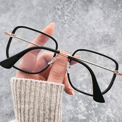 Anti Light Men's Glasses Large Square Frame