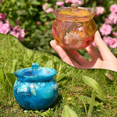 Silicone Jar Resin Molds with Lid - DIY Jewelry Storage Box Epoxy Molds