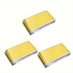 3pcs Emergency Blankets Outdoor Survival Gear Camping Supplies