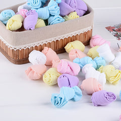 10 Pairs Girls Candy Colors Thin Socks for Spring & Summer