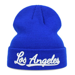 Men's Embroidered Wool Knit Hat