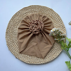 Baby Girls Flowers Decor Cap Soft Hair Wrap Head Accessories