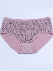 4 Pack Plus Size Boho Underwear Set Women's Paisley Print Soft Panty Set