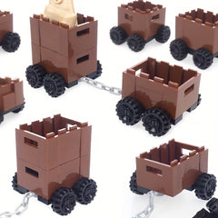 Mini Chain Truck Toy Set for DIY Building Blocks