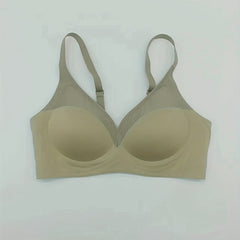 Striped Wireless Push Up Bra - Comfy & Breathable