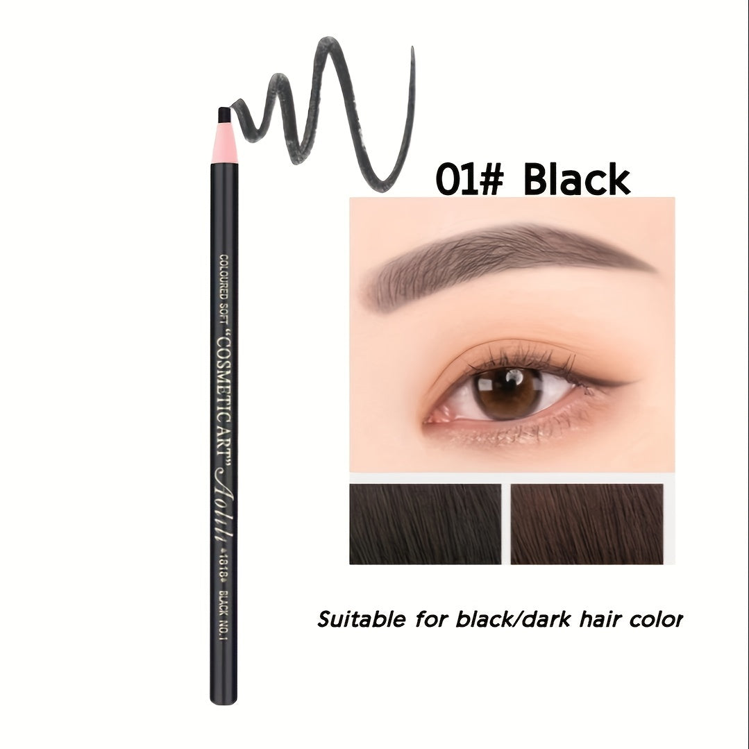 Waterproof Drawstring Eyebrow Pencil Smudge Proof Wooden Hard Refill