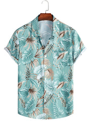 Men's Casual Square Pattern Short Sleeve T-shirt for Summer