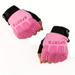 Kids Half Finger Cycling Gloves Breathable Non-slip