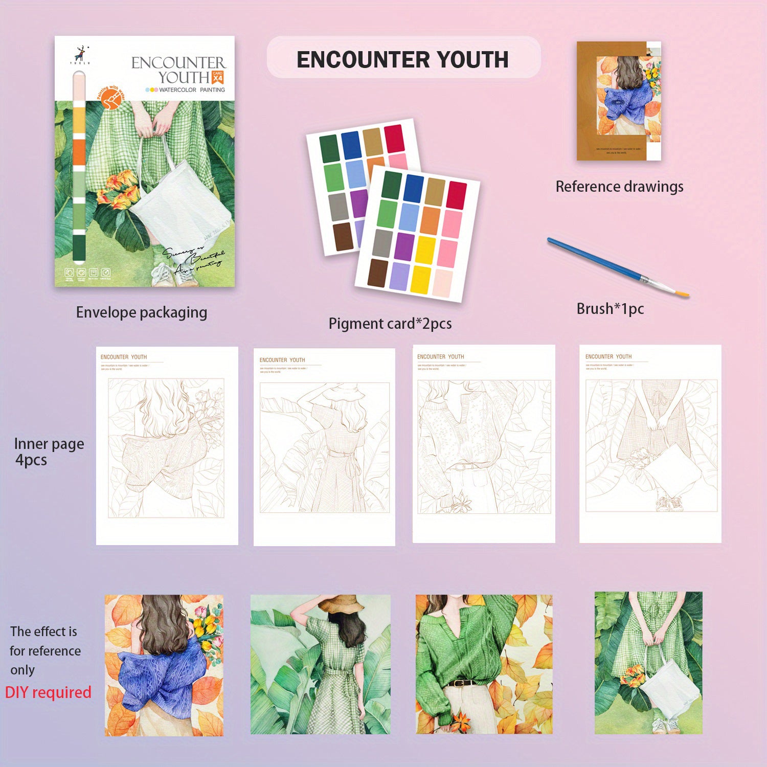 Watercolor Coloring Book for Relaxation and Fun