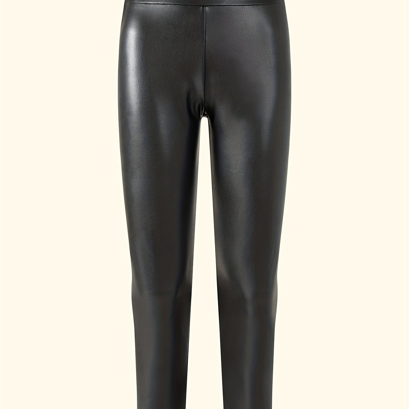 High Waist Slim PU Leather Pants