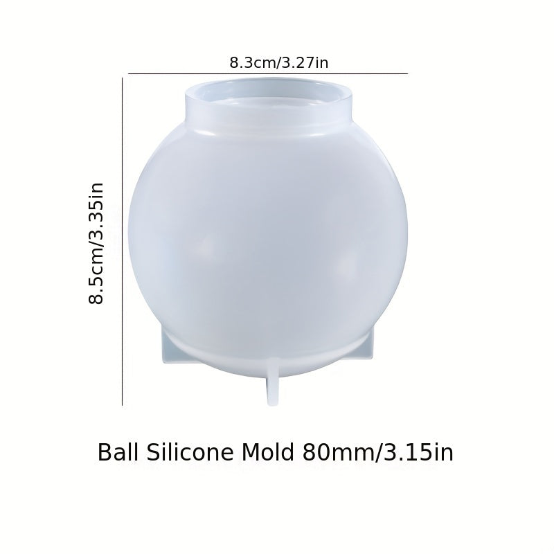 1pc Seamless 3D Sphere Resin Molds Large Round Ball Epoxy Resin Molds