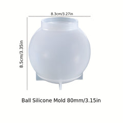 1pc Seamless 3D Sphere Resin Molds Large Round Ball Epoxy Resin Molds