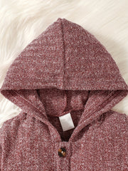 Infant Hooded Jumpsuit Long Sleeve Casual Romper