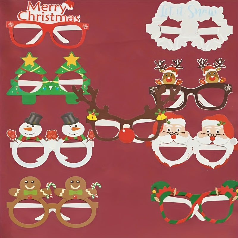 9pcs Festive Glasses for Christmas Birthdays Weddings and Parties