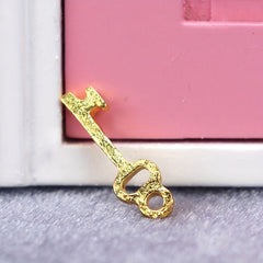 Dollhouse Metal Door Accessories 1:12 Scale Lock, Key, Knob, Newspaper Slot