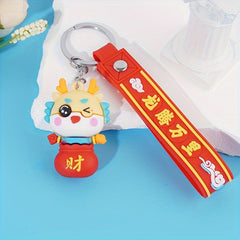 Chinese Dragon Cartoon Keychain Keyring Bag Pendant Year Gift