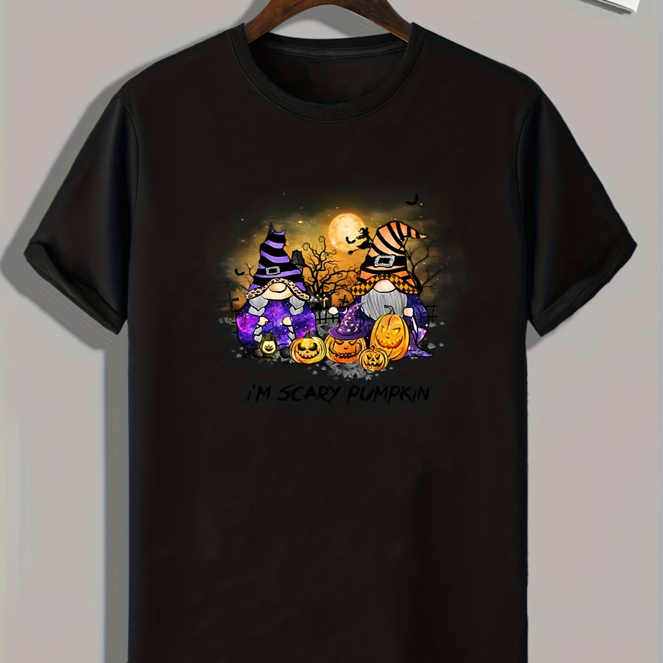 Halloween Print T-shirt Men's Casual Street Style Tee Shirt
