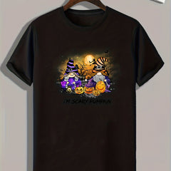 Halloween Print T-shirt Men's Casual Street Style Tee Shirt