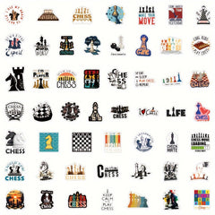 100PCS Chess Stickers Waterproof Scrapbook Journal Laptop Bump