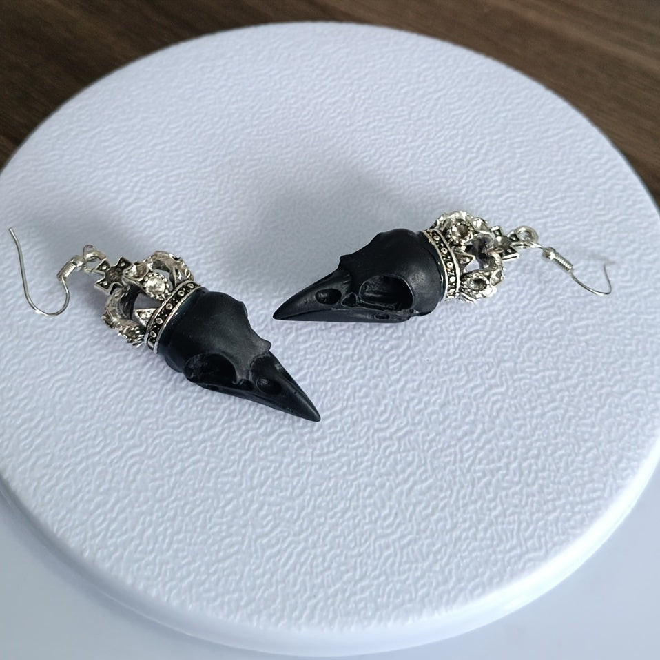 Hypoallergenic 3D Crown Resin Bird Earring