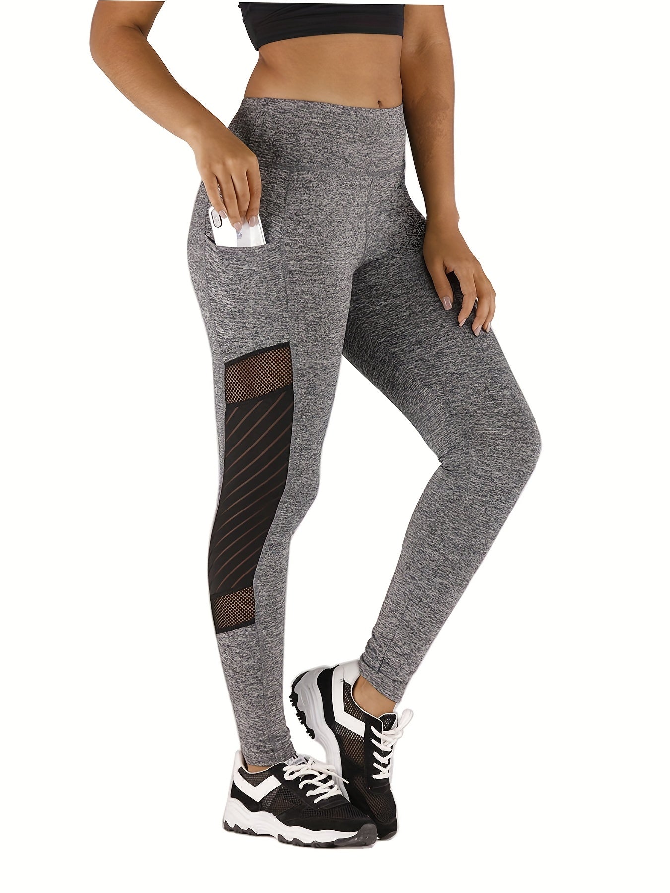 High Waist Mesh Leggings for Women