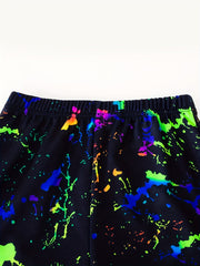 Boy's Paint Splash Pattern 2pcs Outfit Set