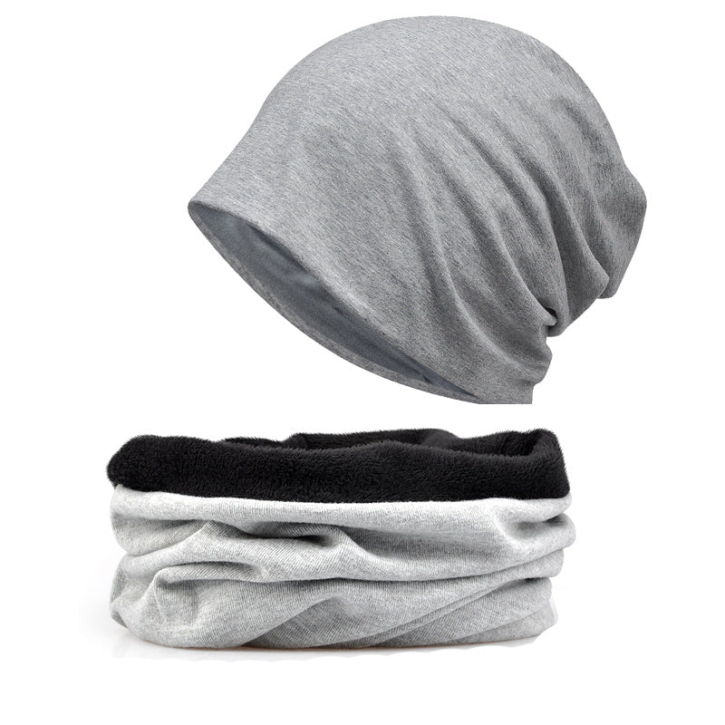 Men's Winter Beanie Hat Scarf Set Fleece Lined Snow Knit Ski Cap