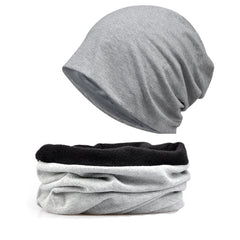 Men's Winter Beanie Hat Scarf Set Fleece Lined Snow Knit Ski Cap