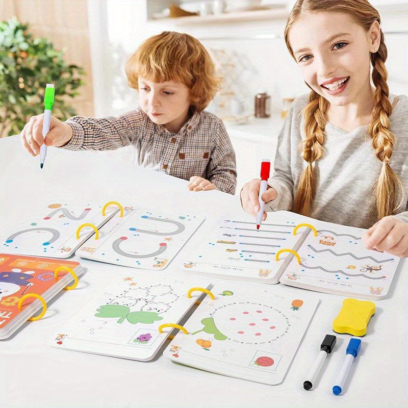 Educational Drawing Magic Practice Book for Ages 3-8