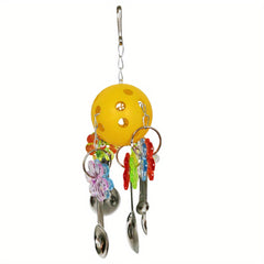 Interactive Parrot Toy Spoon Fun Bird Cage Swing Toy