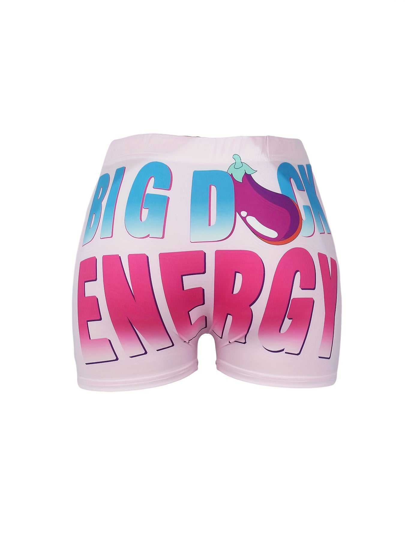 Letter Print High Waist Shorts Sexy Workout Slim Shorts