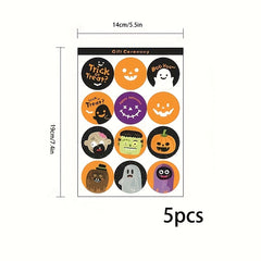 5pcs Halloween Decorations Sticker Creative Funny Stickers Patches Halloween