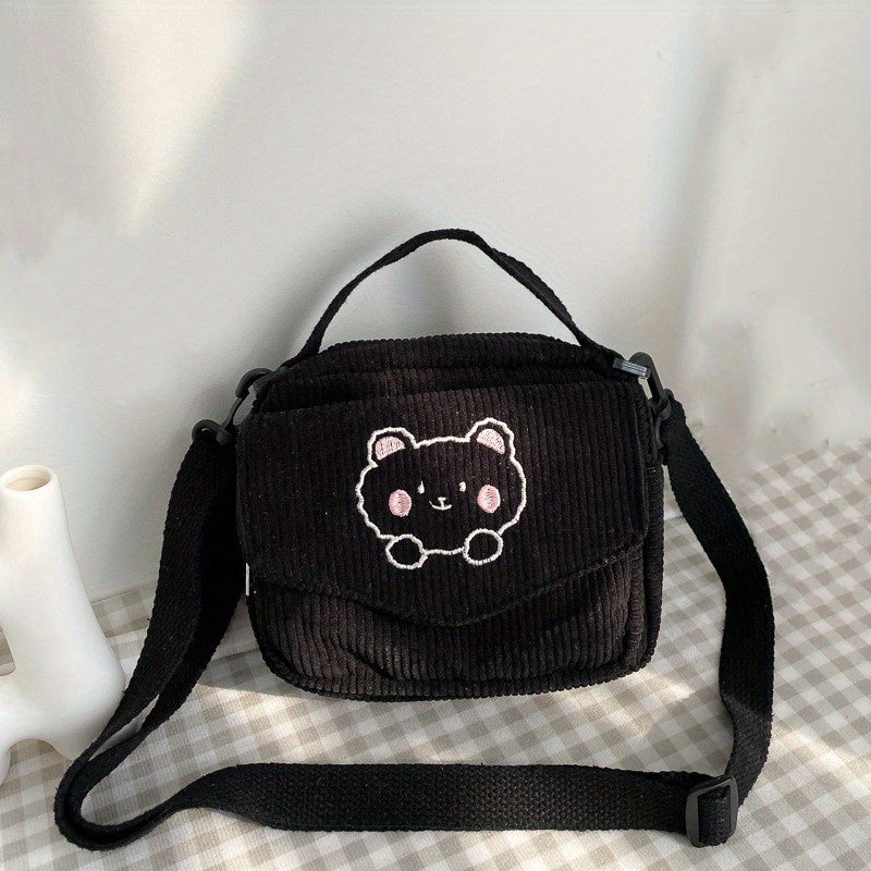 Bear Crossbody Bag Square Shoulder Bag Coin Purse for Girls