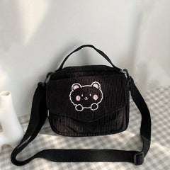 Bear Crossbody Bag Square Shoulder Bag Coin Purse for Girls