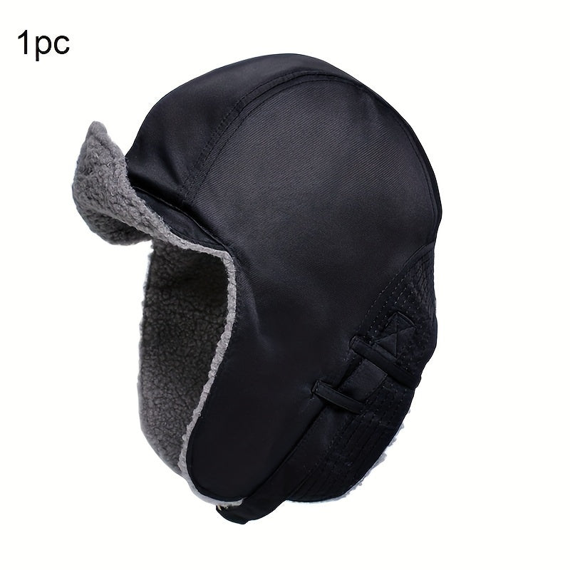 Winter Trapper Hat Thickened Velvet for Men & Women Outdoor Ski Hat