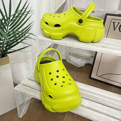 Women's Platform Clogs Closed Toe Wedge Slide Sandals