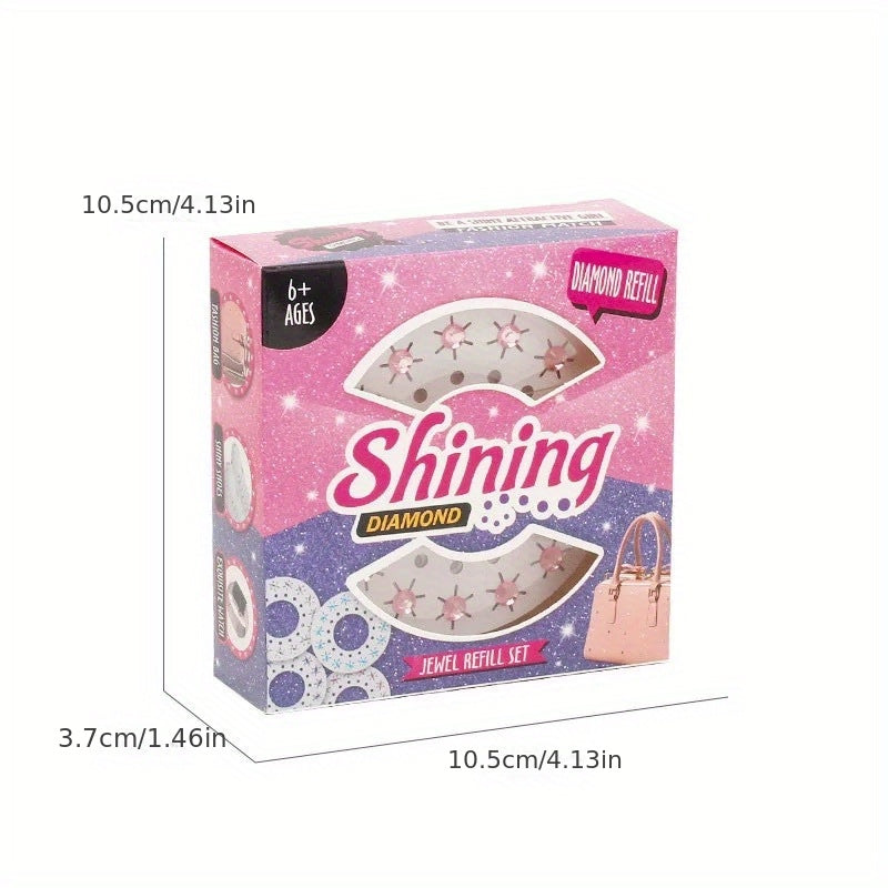 Girls Bling Stickers Toy Drill Machine Hair Styling Drill Machine