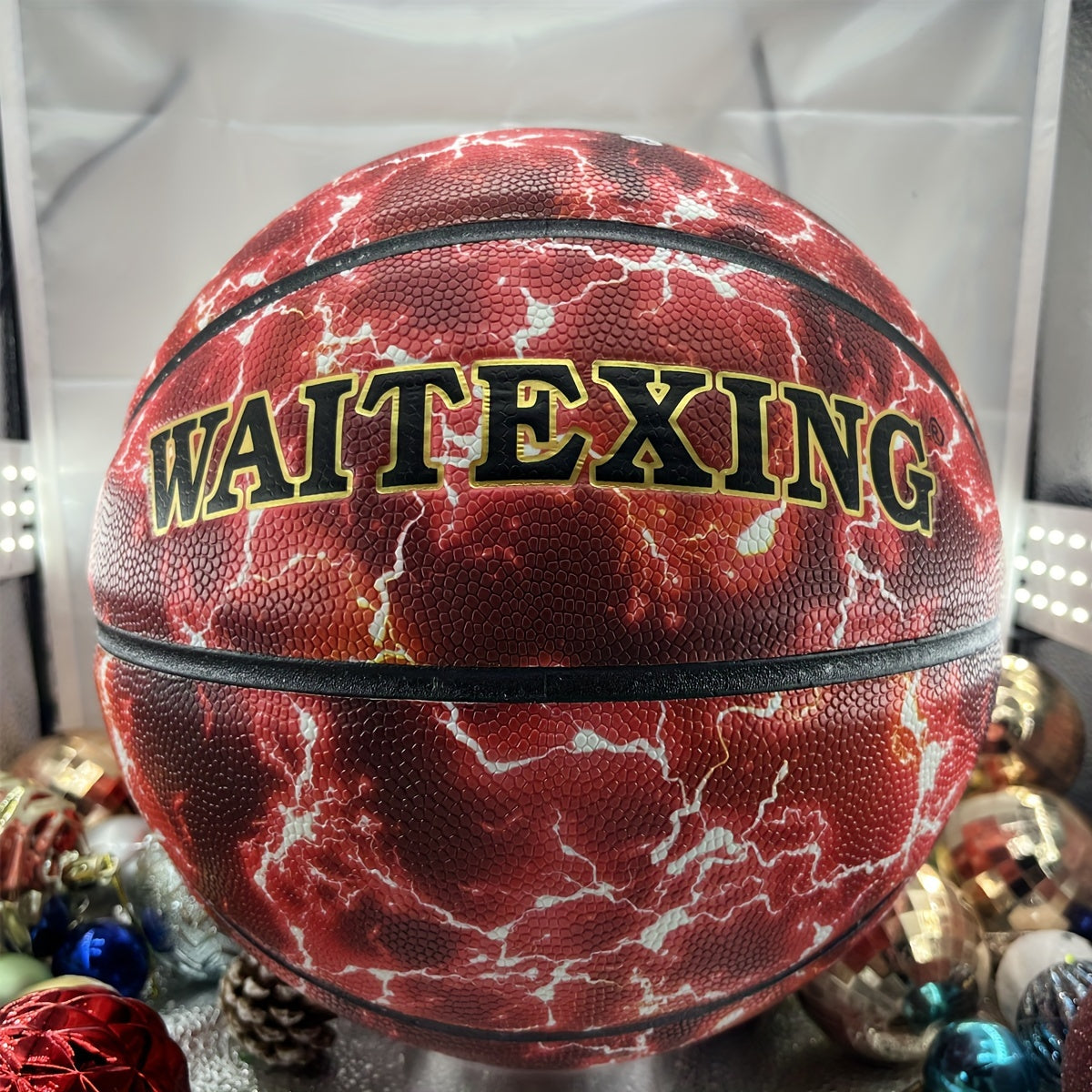 High Elastic TPU Non-slip Basketball Red Flame Series