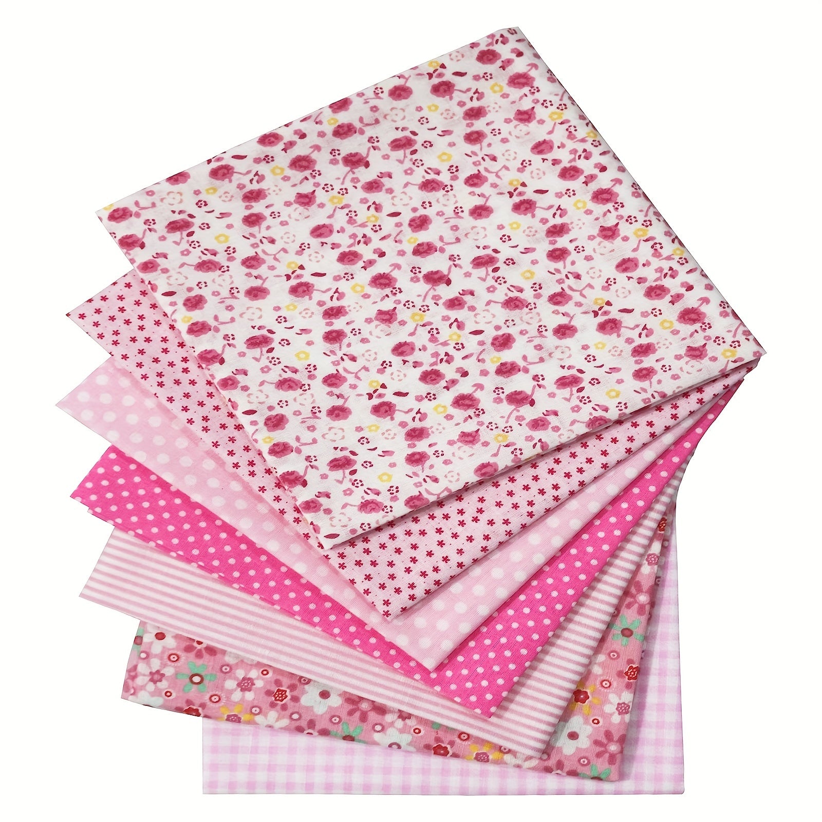 7pcs 24 89 24 Pink Quilting Cotton Fabric Squares Printed Craft Fabric