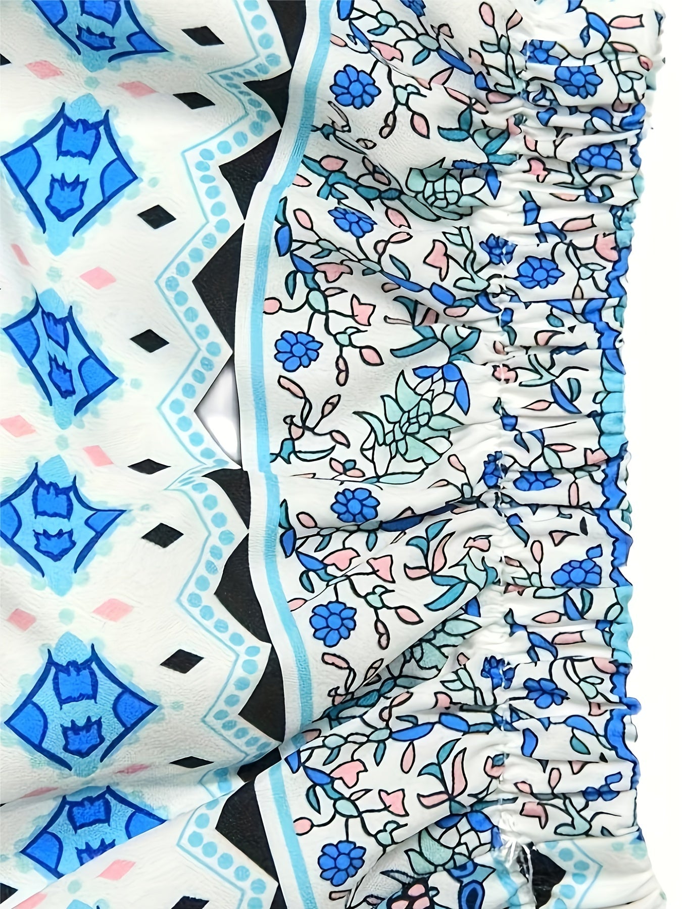 Floral Print Baggy Jogger Casual Pants Elastic Waist