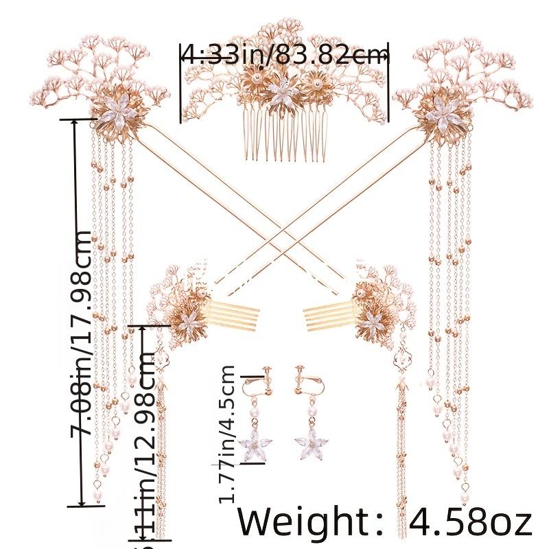 Faux Pearl Crystal Flower Bridal Jewelry Set