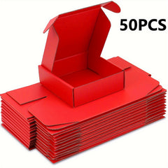 50pcs Red Small Mailer Boxes for Small Business Packaging