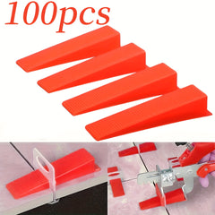 100pcs Reusable Tile Leveling Wedges for 1/8, 1/16, 1/32 Gasket & System Kit