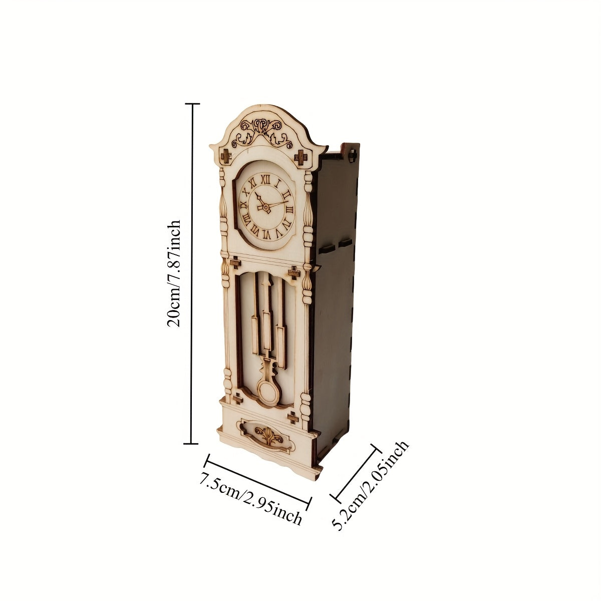 Vintage European Style Wooden Puzzle Clock