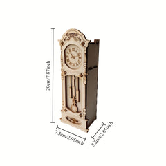 Vintage European Style Wooden Puzzle Clock