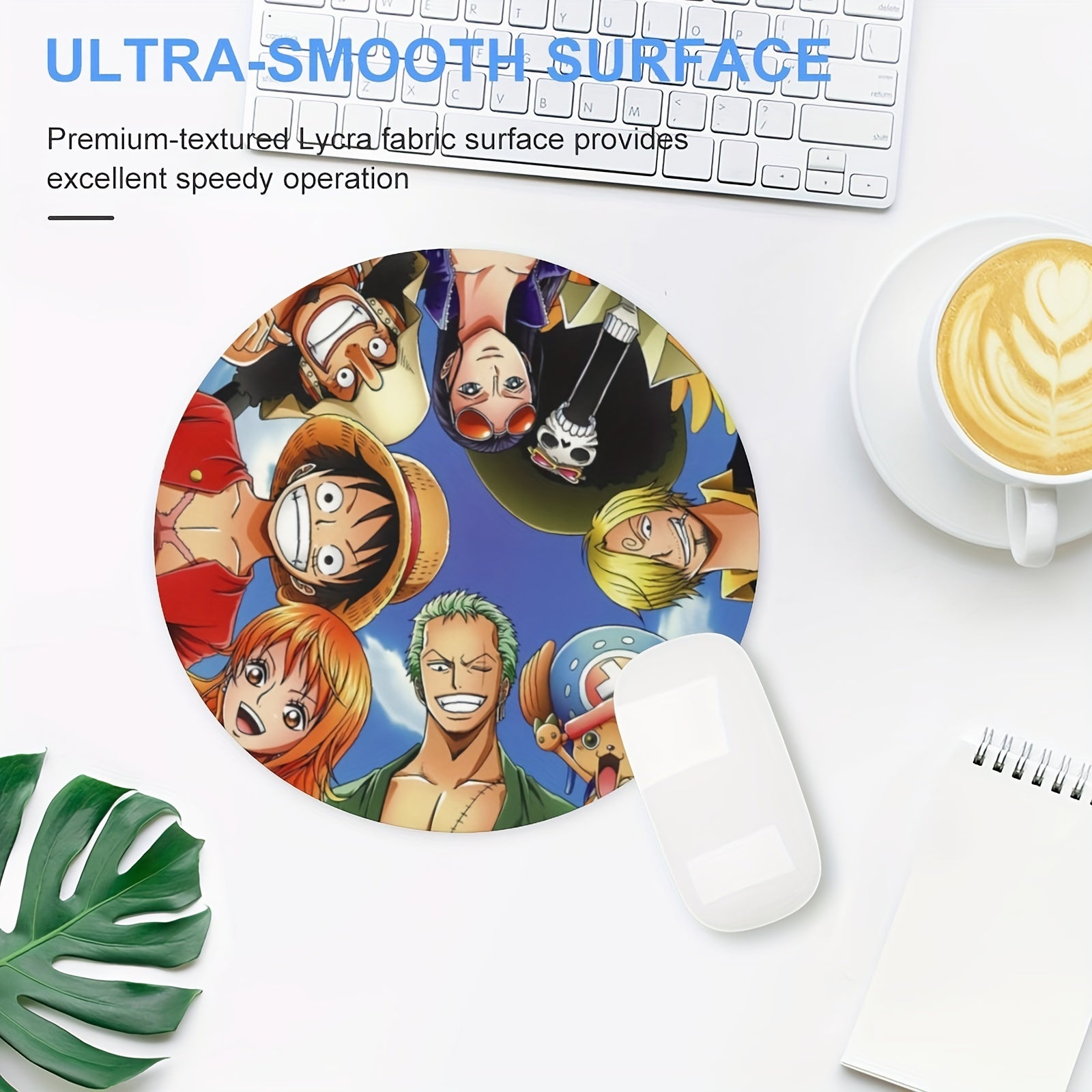 Custom Gaming Mouse Pad for Women and Girls, Round Non-Slip Rubber Mouse Mat