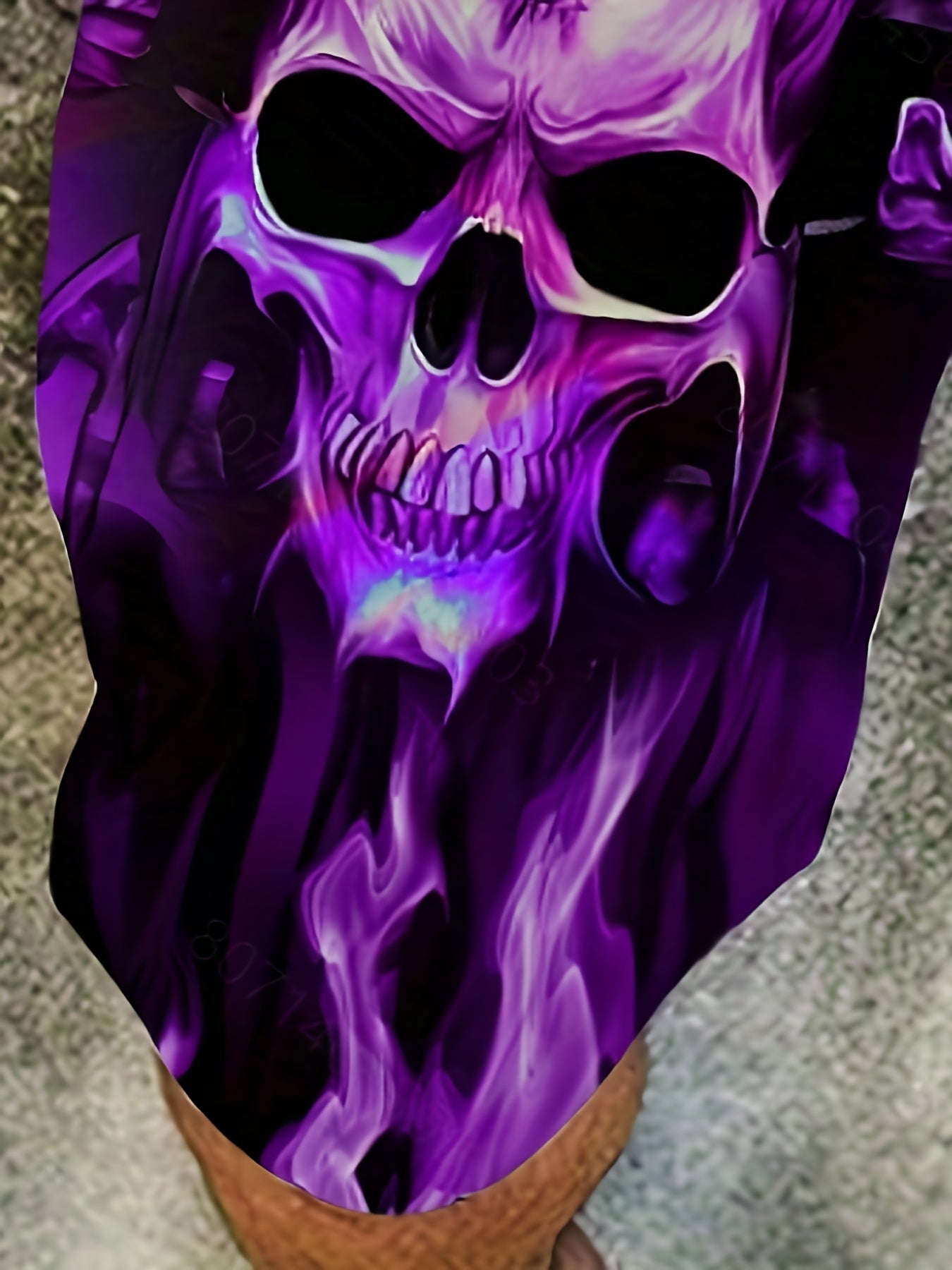 Men's Fiery Skull Graphic Shorts Elastic Waist Stretch Summer Outdoor Wear