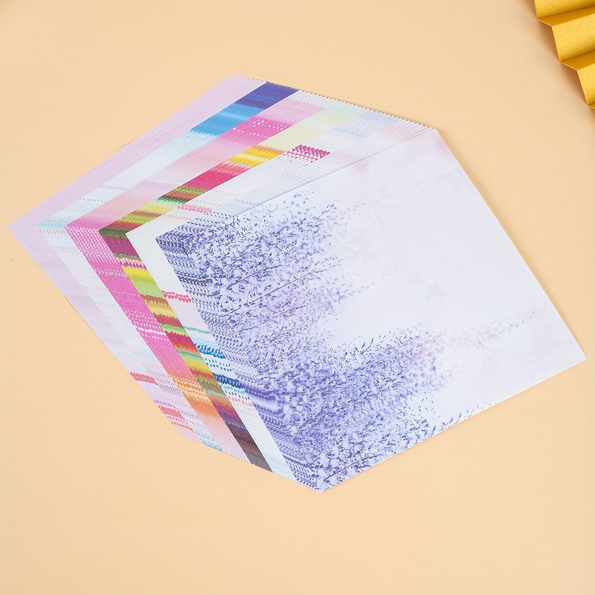 50 Sheets Double Sided Origami Paper Kit Pink Cartoon Pattern Easy Folding