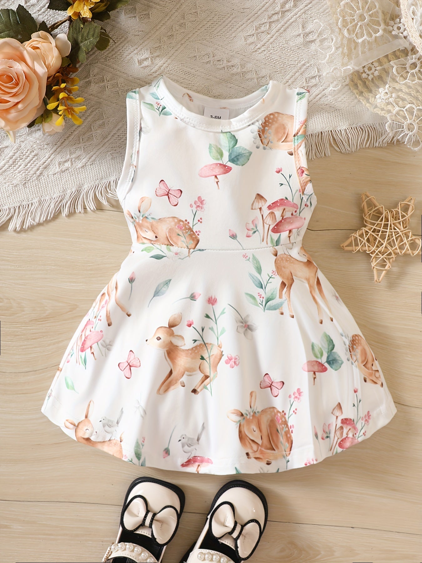 European & American Baby Girls Fawn Dress