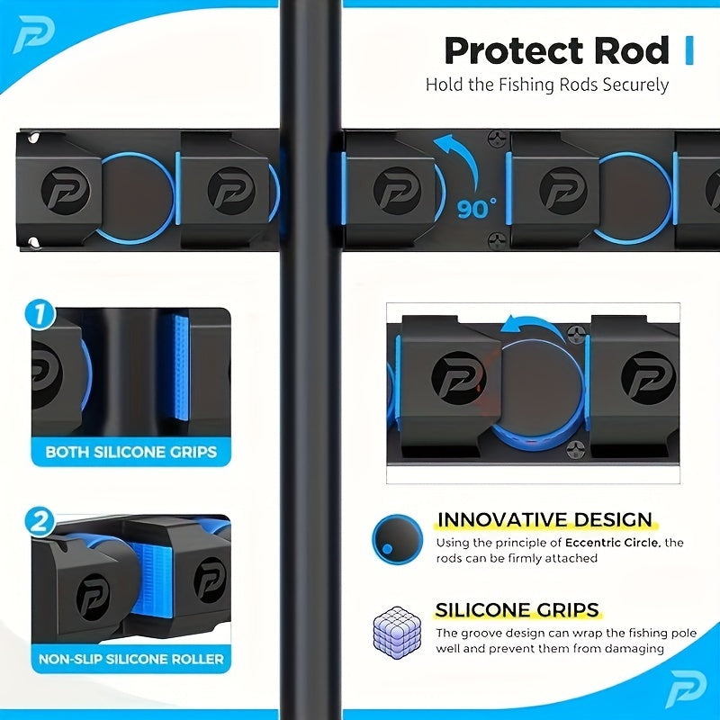 Vertical Fishing Rod Racks Wall Mounted Holders